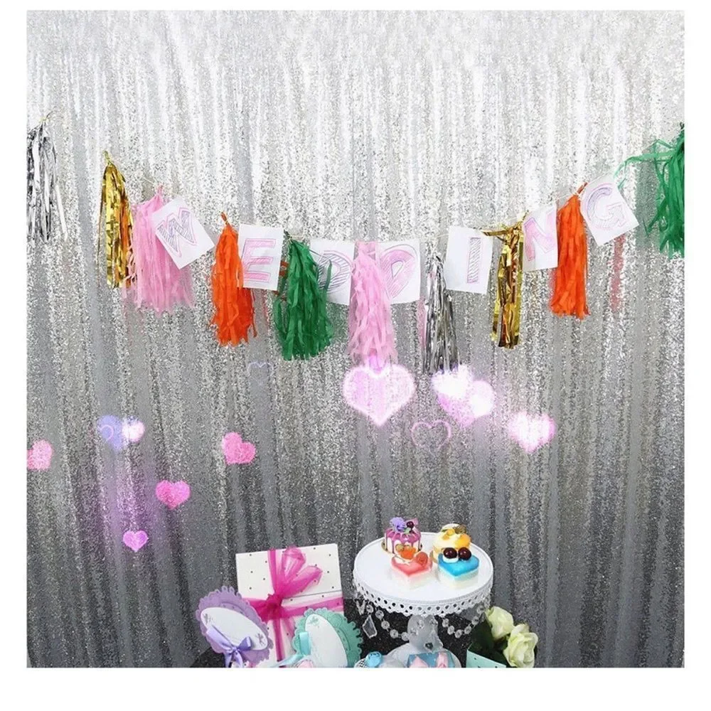 Posh lives Sequin Silver Backdrop Curtain NWT